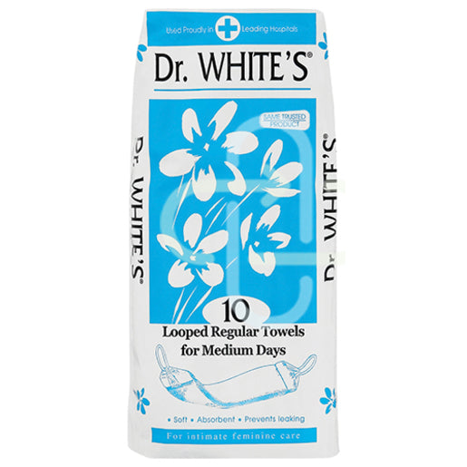 Dr Whites Sanitary Towels Regular Looped - Pack 10 – Medisupplies.Shop
