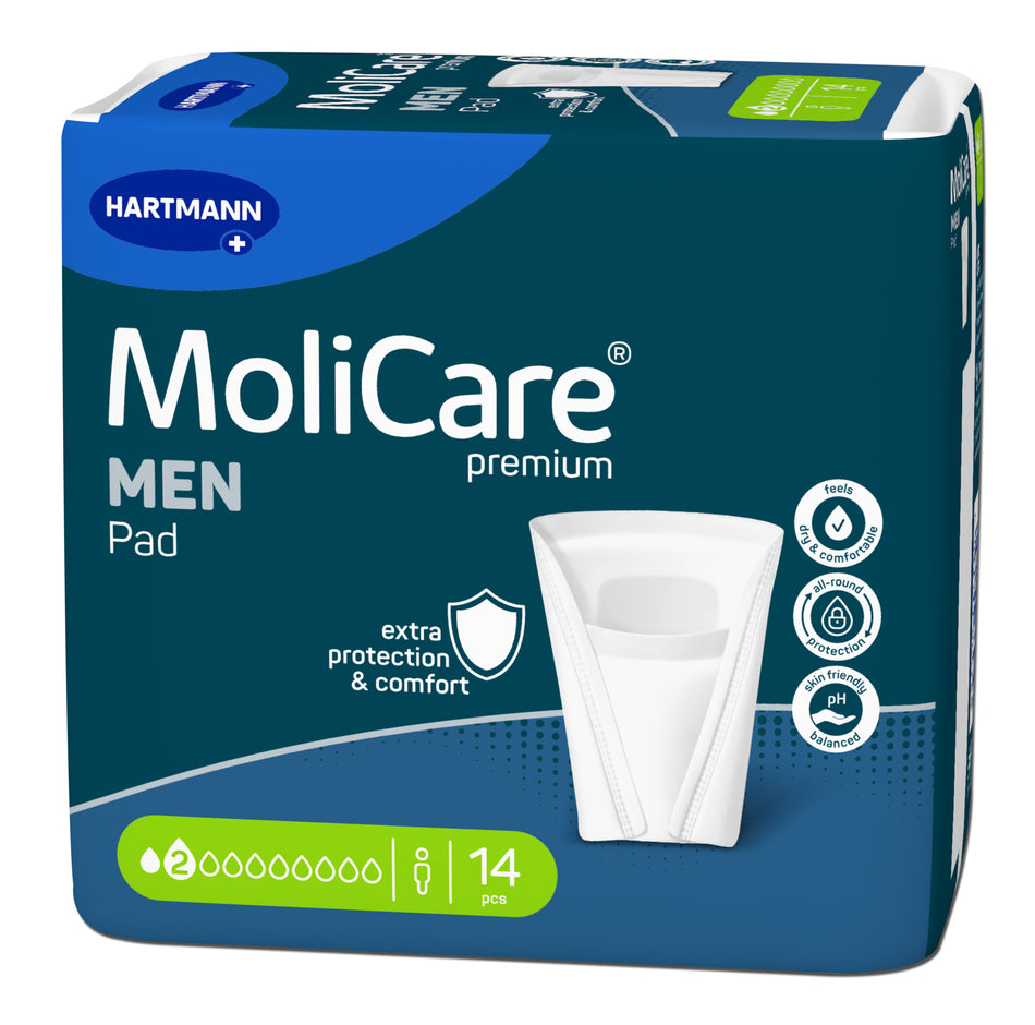 MoliCare Premium MEN Pad 2 Drops - Pack 14