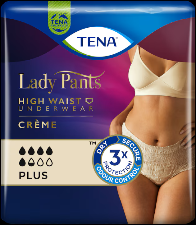 TENA Lady Pants Plus Crème High Waist Incontinence Underwear