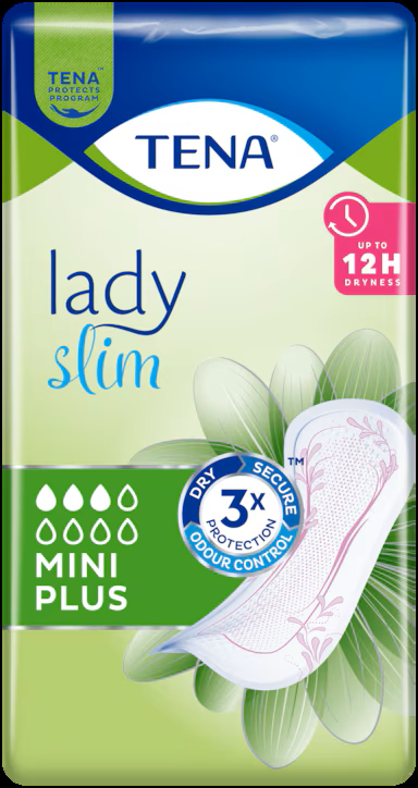 TENA Lady Slim Mini Plus Incontinence Pad - Pack 16