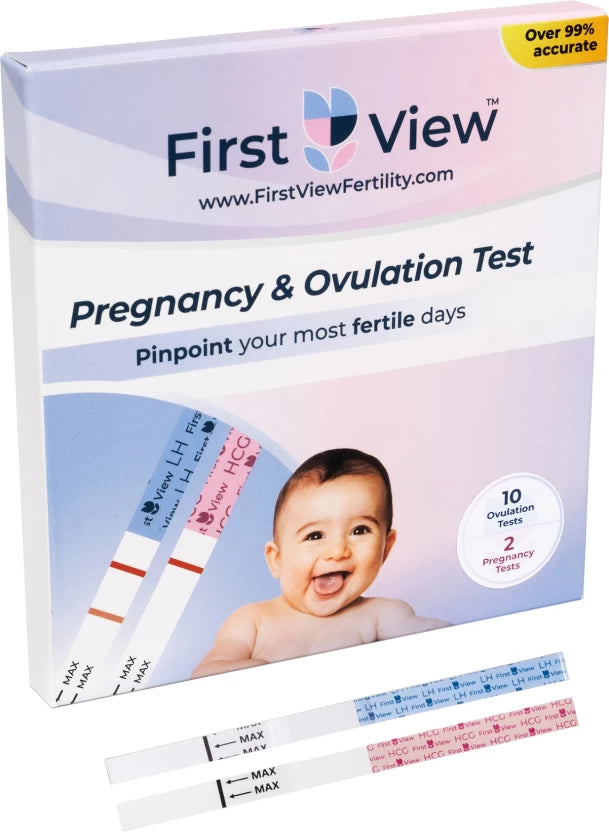 FirstView 5mm Extra-Wide Ovulation & Pregnancy Test Kit (10 LH + 2 HCG) - LH10+HCG2