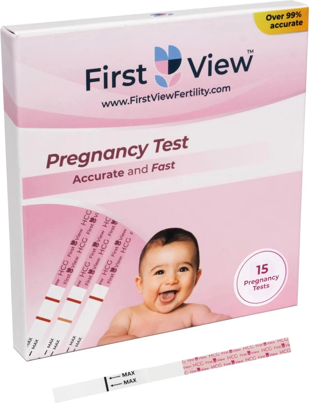 FirstView - 15 Pregnancy (HCG) Urine Test Strips Kit - HCG15
