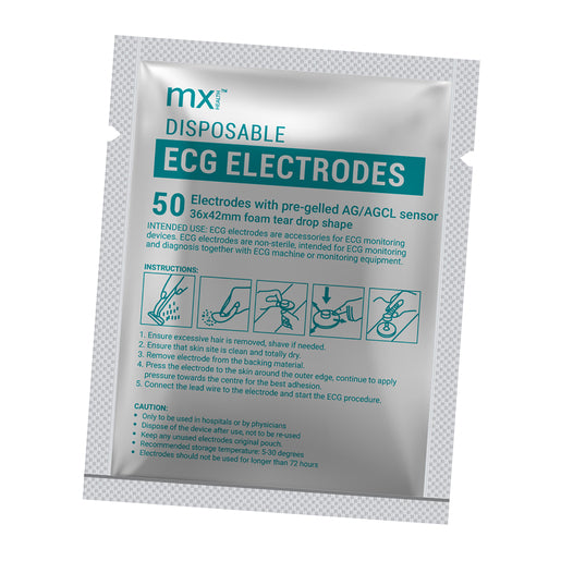 ECG Electrodes MX Pregeled AG/AGCL - 50 Pack