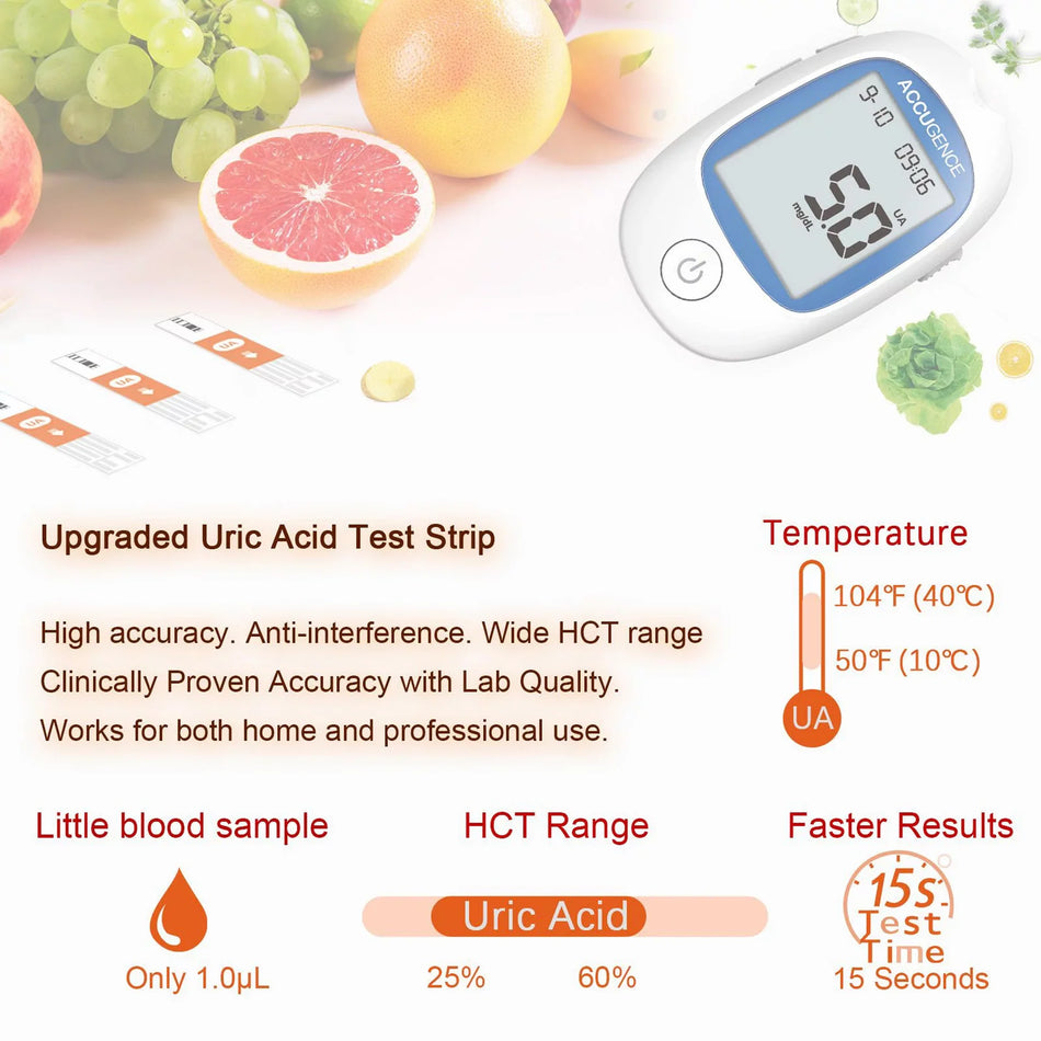 Accugence Blood Uric Acid Meter Starter Kit - MMUA