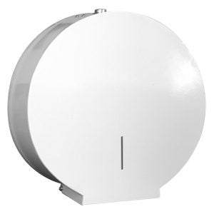 Decca Toilet Roll Holder - WHITE MILD STEEL