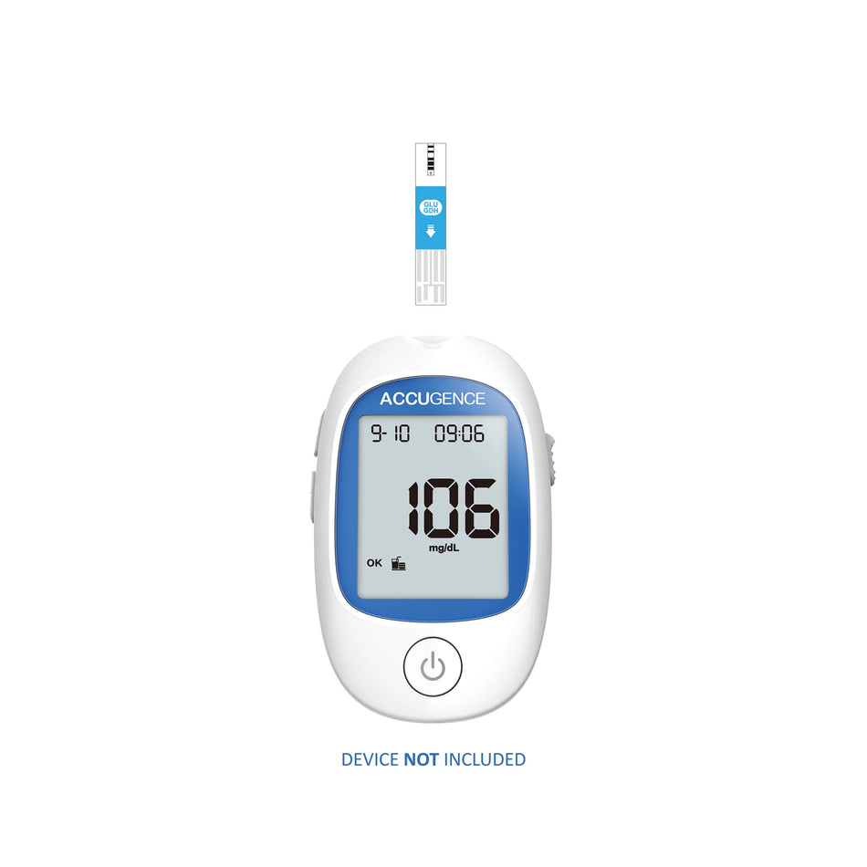 Accugence Blood Glucose (GDH) Test Strips For 4-in-1 Meter - AGGDHSTRIPS