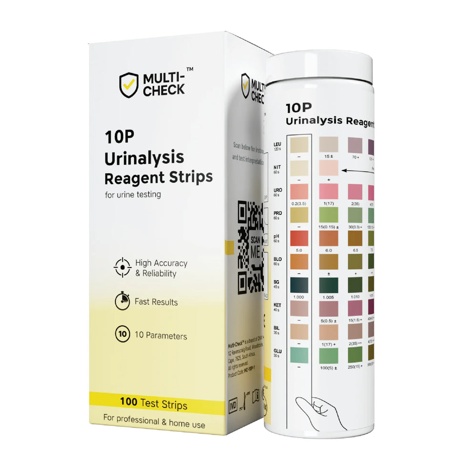 Multi-Check 10 Urinalysis Strips Home Health Screening - 10P1