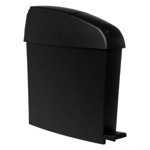12lt Sanitary Bin (Mini Ped) - MATT BLACK PLASTIC