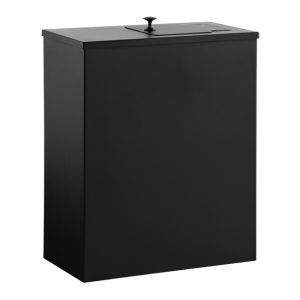 Ticra Slimline Sanitary bin - MATT BLACK MILD STEEL