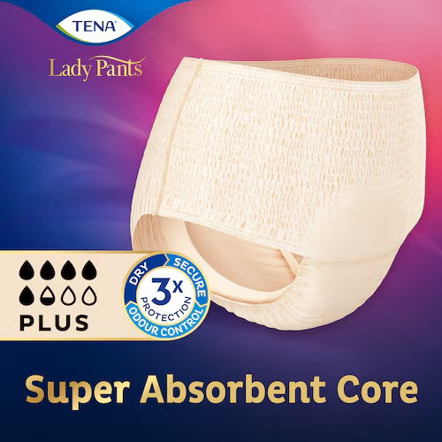 TENA Lady Pants Plus Crème High Waist Incontinence Underwear