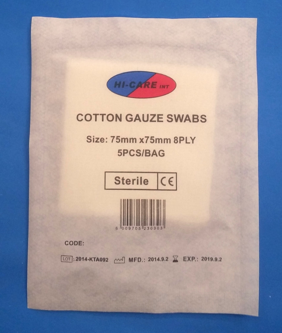 Gauze Swabs Sterile - 100x100mm 8 ply